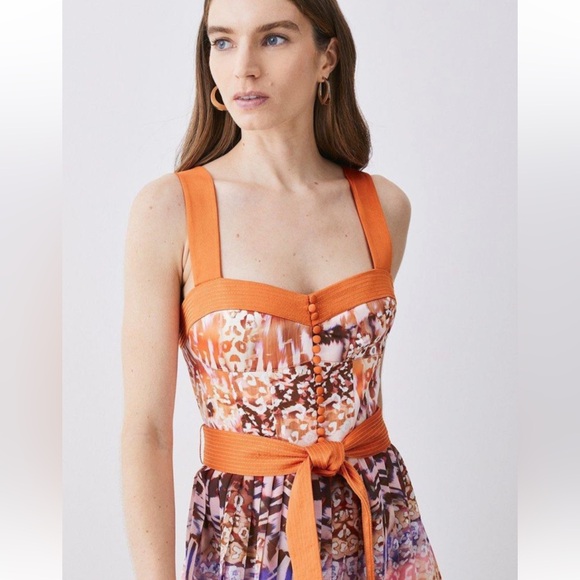 Karen Millen Multicolor Backless Maxi Dress - Picture 4 of 5